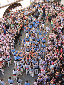 Fires de Girona 2014. Diada castellera amb Marrecs de Salt, Minyons de Terrassa i Capgrossos de Matar&oacute;