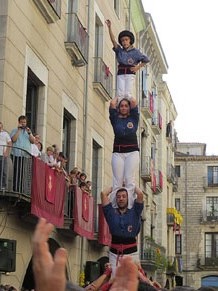 Fires de Girona 2014. Diada castellera amb Marrecs de Salt, Minyons de Terrassa i Capgrossos de Matar&oacute;