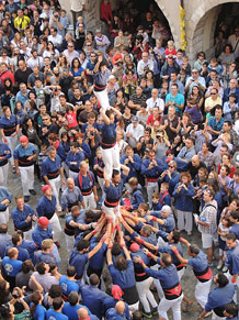 Fires de Girona 2014. Diada castellera amb Marrecs de Salt, Minyons de Terrassa i Capgrossos de Matar&oacute;
