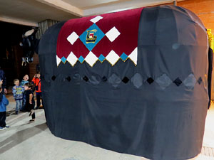 Fires de Girona 2014. Presentaci&oacute; de la Mula Baba amb la Girona Marxing Band