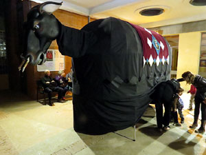 Fires de Girona 2014. Presentaci&oacute; de la Mula Baba amb la Girona Marxing Band