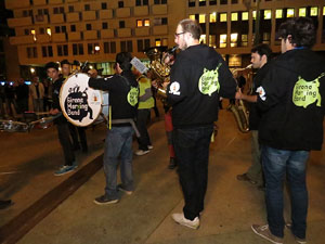 Fires de Girona 2014. Presentaci&oacute; de la Mula Baba amb la Girona Marxing Band