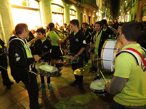 Fires de Girona 2014. Presentaci&oacute; de la Mula Baba amb la Girona Marxing Band