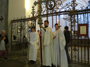 Fires de Girona 2014. L'ofici de Sant Narcís a la basílica de Sant Feliu