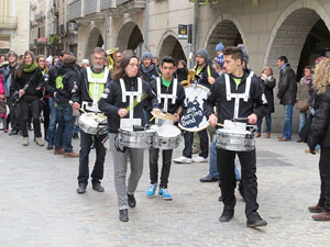 Girona10. Cercavila amb Girona Marxing Band i la Mula Baba