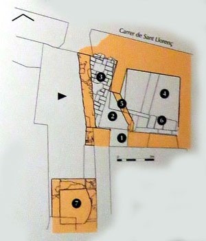 Planta restitu&iuml;da del bany ritual