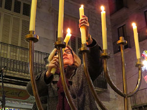 Nadal 2014 a Girona. Encesa de les llums de Hanukkà