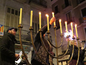 Nadal 2014 a Girona. Encesa de les llums de Hanukkà