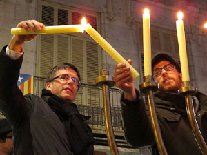 Nadal 2014 a Girona. Encesa de les llums de Hanukkà