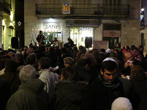 Nadal 2014 a Girona. Encesa de les llums de Hanukkà