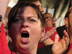 Festival A Capella 2015. Gospelians de Girona a la pla&ccedil;a de la Independ&egrave;ncia