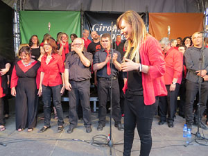 Festival A Capella 2015. Gospelians de Girona a la pla&ccedil;a de la Independ&egrave;ncia