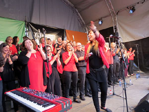 Festival A Capella 2015. Gospelians de Girona a la pla&ccedil;a de la Independ&egrave;ncia