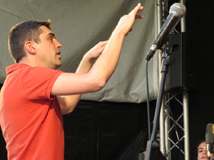 Festival A Capella 2015. Cor Jove del Conservatori Isaac Alb&eacute;niz a la pla&ccedil;a de la Independ&egrave;ncia