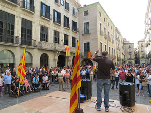 Diada Nacional 2015. Concentració a la plaça del Vi