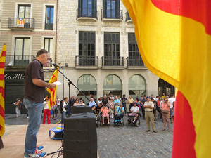 Diada Nacional 2015. Concentració a la plaça del Vi