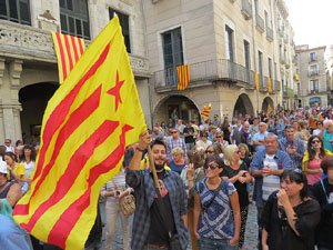 Diada Nacional 2015. Concentració a la plaça del Vi