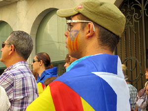 Diada Nacional 2015. Concentració a la plaça del Vi