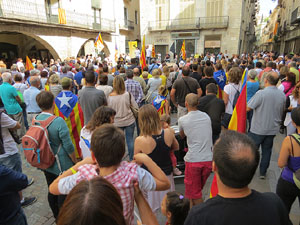 Diada Nacional 2015. Concentració a la plaça del Vi