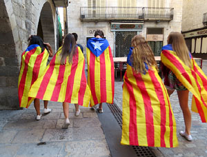 Diada Nacional 2015. Concentració a la plaça del Vi