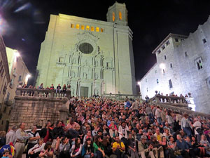 Diada Nacional 2015. Concert a les escales de la Catedral