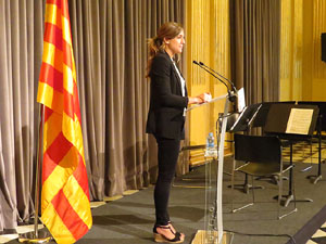 Diada Nacional 2015. Acte institucional al Saló de descans del Teatre Municipal de Girona