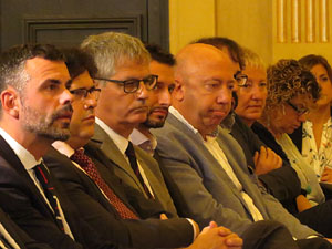Diada Nacional 2015. Acte institucional al Saló de descans del Teatre Municipal de Girona