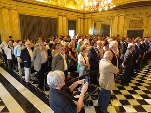 Diada Nacional 2015. Acte institucional al Saló de descans del Teatre Municipal de Girona