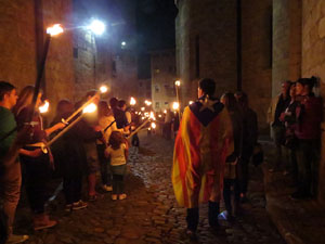 Diada Nacional 2015. IX Marxa de Torxes de Girona