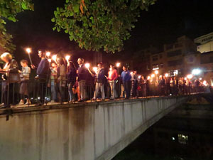 Diada Nacional 2015. IX Marxa de Torxes de Girona