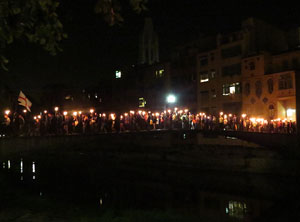 Diada Nacional 2015. IX Marxa de Torxes de Girona