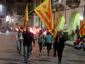 Diada Nacional 2015. IX Marxa de Torxes de Girona