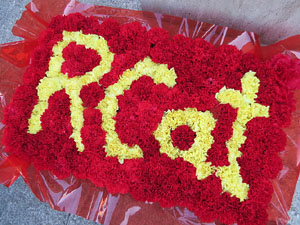 Diada Nacional 2015. Ofrena floral a Carles Rahola a la Rambla de la Llibertat