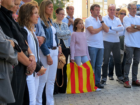 Diada Nacional 2015. Ofrena floral a Carles Rahola a la Rambla de la Llibertat