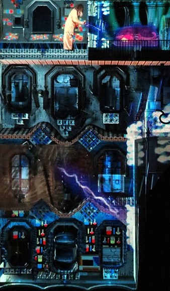 Projecci&oacute; a les fa&ccedil;anes del Pont d'en G&oacute;mez