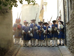 Girona resisteix! Jornades de recreaci&oacute; hist&ograve;rica de la Guerra de Successi&oacute;. Combat als carrers Bellmirall - Alemanys