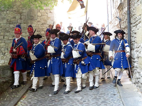 Girona resisteix! Jornades de recreaci&oacute; hist&ograve;rica de la Guerra de Successi&oacute;. Combat als carrers Bellmirall - Alemanys