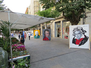 Nits de Cl&agrave;ssica 2015. Exposici&oacute; Compositors als carrer! pintures de Mart&iacute; Garcia Cros 