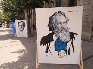 Nits de Cl&agrave;ssica 2015. Exposici&oacute; Compositors als carrer! pintures de Mart&iacute; Garcia Cros 