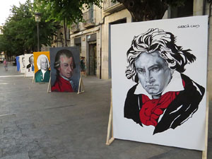 Nits de Cl&agrave;ssica 2015. Exposici&oacute; Compositors als carrer! pintures de Mart&iacute; Garcia Cros 