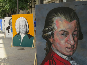 Nits de Cl&agrave;ssica 2015. Exposici&oacute; Compositors als carrer! pintures de Mart&iacute; Garcia Cros 