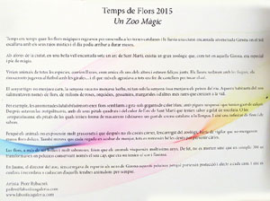 Temps de Flors 2015. Palaus, patis i espais del carrer Ciutadan