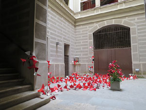 Temps de Flors 2015. Carrer de la For&ccedil;a. Patis, espais, carrerons