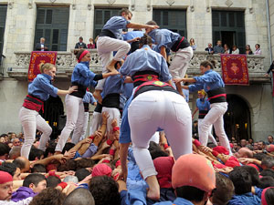 Fires 2015. Diada Castellera de Sant Narc&iacute;s amb Marrecs de Salt, Minyons de Terrassa i Capgrossos de Matar&oacute;
