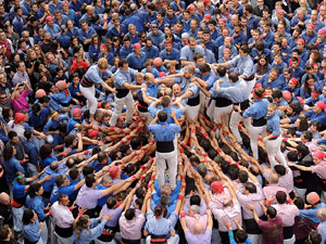 Fires 2015. Diada Castellera de Sant Narc&iacute;s amb Marrecs de Salt, Minyons de Terrassa i Capgrossos de Matar&oacute;