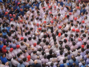 Fires 2015. Diada Castellera de Sant Narc&iacute;s amb Marrecs de Salt, Minyons de Terrassa i Capgrossos de Matar&oacute;