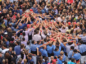Fires 2015. Diada Castellera de Sant Narc&iacute;s amb Marrecs de Salt, Minyons de Terrassa i Capgrossos de Matar&oacute;