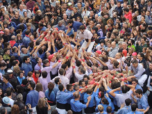 Fires 2015. Diada Castellera de Sant Narc&iacute;s amb Marrecs de Salt, Minyons de Terrassa i Capgrossos de Matar&oacute;