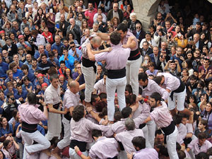 Fires 2015. Diada Castellera de Sant Narc&iacute;s amb Marrecs de Salt, Minyons de Terrassa i Capgrossos de Matar&oacute;