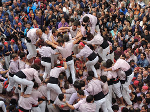 Fires 2015. Diada Castellera de Sant Narc&iacute;s amb Marrecs de Salt, Minyons de Terrassa i Capgrossos de Matar&oacute;